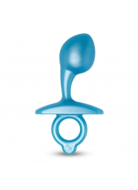 Голубая анальная пробка для массажа простаты Bulb Silicone Prostate Plug - 10,7 см. - b-Vibe - в Абакане купить с доставкой