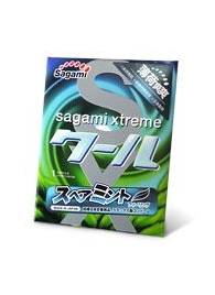 Презерватив Sagami Xtreme Mint с ароматом мяты - 1 шт. - Sagami - купить с доставкой в Абакане