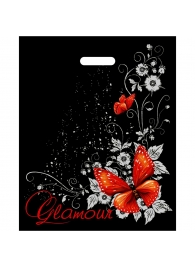 Черный пакет Glamour с вырубной ручкой (38х47 см) - Сима-Ленд - купить с доставкой в Абакане