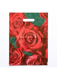 Пакет с цветочным принтом и вырубной ручкой (30х40 см) - Сима-Ленд - купить с доставкой в Абакане