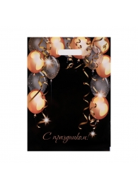 Пакет с вырубной ручкой и принтом в виде шариков (30х40 см) - Сима-Ленд - купить с доставкой в Абакане