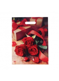 Пакет с принтом в виде роз (31х40 см) - Сима-Ленд - купить с доставкой в Абакане