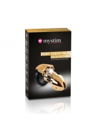 Золотистый пояс верности Pubic Enemy No1 Gold Edition для электростимуляции - MyStim - купить с доставкой в Абакане