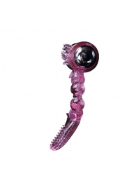 Розовое эрекционное кольцо с вибростимуляцией клитора Baile - Baile - в Абакане купить с доставкой