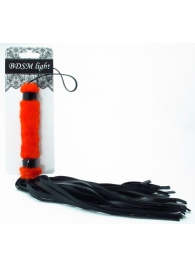 Нежная плеть с красным мехом BDSM Light - 43 см. - БДСМ Арсенал - купить с доставкой в Абакане