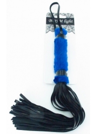 Нежная плеть с синим мехом BDSM Light - 43 см. - БДСМ Арсенал - купить с доставкой в Абакане