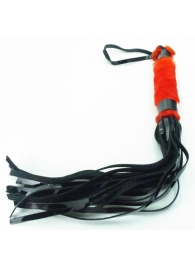 Плеть из лака с красным мехом BDSM Light - 43 см. - БДСМ Арсенал - купить с доставкой в Абакане