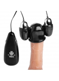 Черная стимулирующая насадка для головки полового члена Multi Speed Vibrating Penis Head Teaser - XR Brands - в Абакане купить с доставкой