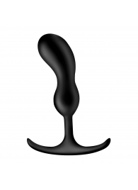 Черный массажер простаты с утяжелителями Premium Silicone Weighted Prostate Plug Medium - 16,3 см. - XR Brands - в Абакане купить с доставкой