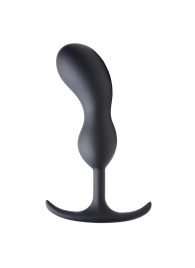 Черный массажер простаты с утяжелителями Premium Silicone Weighted Prostate Plug Large - 18,8 см. - XR Brands - в Абакане купить с доставкой