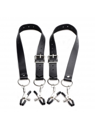 Ремни с зажимами для половых губ Spread Labia Spreader Straps with Clamps - XR Brands - купить с доставкой в Абакане