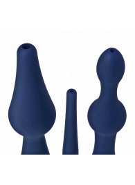 Набор из 3 универсальных насадок для анального душа Universal 3 Piece Silicone Enema Attachment Set - XR Brands - купить с доставкой в Абакане