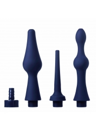 Набор из 3 универсальных насадок для анального душа Universal 3 Piece Silicone Enema Attachment Set - XR Brands - купить с доставкой в Абакане