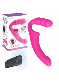 Розовый безремневой страпон Straples Strap-On Dildo - Erokay - купить с доставкой в Абакане