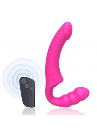 Розовый безремневой страпон Straples Strap-On Dildo - Erokay - купить с доставкой в Абакане