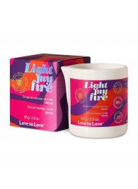 Массажная свеча Light My Fire с ароматом моной - 80 мл. - Love to Love - купить с доставкой в Абакане