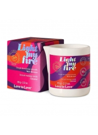 Массажная свеча Light My Fire Coconut с ароматом кокоса - 65 гр. - Love to Love - купить с доставкой в Абакане