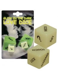 Кубики для любовных игр Glow-in-the-dark с надписями на английском - Orion - купить с доставкой в Абакане