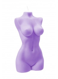 Фиолетовая интерьерная свеча в форме женского торса - 850 гр. - Pecado - купить с доставкой в Абакане