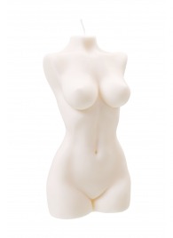 Белая интерьерная свеча в форме женского торса - 850 гр. - Pecado - купить с доставкой в Абакане