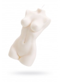 Белая интерьерная свеча в форме женского торса - 850 гр. - Pecado - купить с доставкой в Абакане