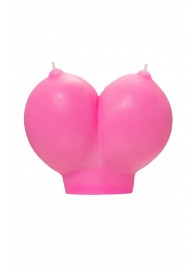 Розовая свеча «Сиськи» - 150 гр. - Pecado - купить с доставкой в Абакане