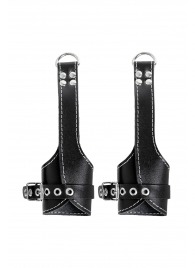 Черные подвесы с белой строчкой - Pecado - купить с доставкой в Абакане