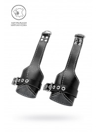 Черные подвесы с белой строчкой - Pecado - купить с доставкой в Абакане