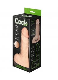 Телесный фаллоудлинитель с мошонкой Cock Next - 19 см. - LOVETOY (А-Полимер) - в Абакане купить с доставкой