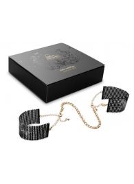 Чёрные дизайнерские наручники Desir Metallique Handcuffs Bijoux - Bijoux Indiscrets - купить с доставкой в Абакане
