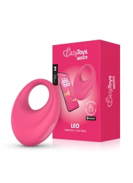Розовое интерактивное эрекционное виброкольцо Leo - Easy toys - в Абакане купить с доставкой