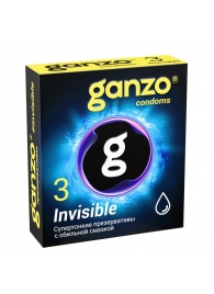 Супертонкие презервативы Ganzo Invisible - 3 шт. - Ganzo - купить с доставкой в Абакане