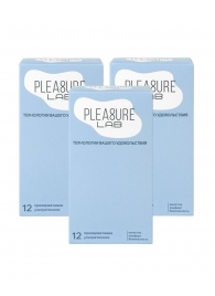 Набор из 3 упаковок ультратонких презервативов Pleasure Lab (по 12 шт.) - Pleasure Lab - купить с доставкой в Абакане
