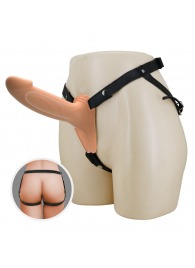 Телесный полый мужской страпон London - 16,8 см. - Baile - купить с доставкой в Абакане