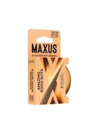 Точечные презервативы MAXUS 2000 Amazing Dots с железным кейсом - 3 шт. - Maxus - купить с доставкой в Абакане