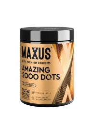 Точечные презервативы MAXUS 2000 Amazing Dots с железным кейсом - 12 шт. - Maxus - купить с доставкой в Абакане