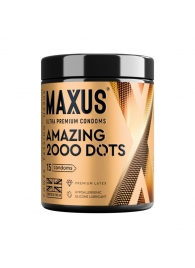 Точечные презервативы MAXUS 2000 Amazing Dots с железным кейсом - 15 шт. - Maxus - купить с доставкой в Абакане