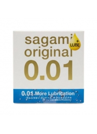 Увлажнённый презерватив Sagami Original 0.01 Extra Lub - 1 шт. - Sagami - купить с доставкой в Абакане