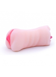 Телесный двусторонний мастурбатор - вагина и ротик - Boys of Toys - в Абакане купить с доставкой