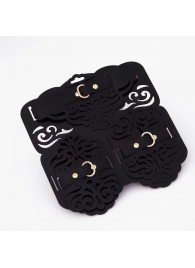 Фигурный набор для БДСМ-игр с узорами и золотистой фурнитурой - Crazy Handmade - купить с доставкой в Абакане