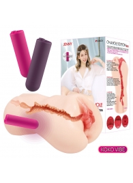 Мастурбатор-вагина с вибрацией Jenny Onahole edition 005 - KOKOS - в Абакане купить с доставкой