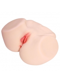 Мастурбатор-полуторс с двойным слоем материала и вибрацией Jenny Onahole Real Vagina - KOKOS - в Абакане купить с доставкой