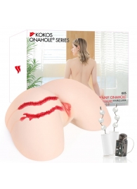 Мастурбатор-полуторс с двойным слоем материала и вибрацией Jenny Onahole Real Hips - KOKOS - в Абакане купить с доставкой