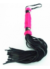 Нежная плеть с розовым мехом BDSM Light - 43 см. - БДСМ Арсенал - купить с доставкой в Абакане