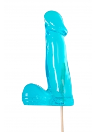 Голубой леденец в форме члена со вкусом блю кюрасао - 173 гр. - Sosuчki - купить с доставкой в Абакане