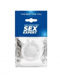 Эрекционное кольцо с мягкой стимулирующей насадкой - Sex Expert - в Абакане купить с доставкой
