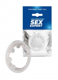 Эрекционное кольцо с мягкой стимулирующей насадкой - Sex Expert - в Абакане купить с доставкой