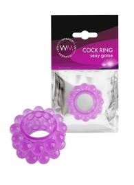 Лиловое эрекционное кольцо с 2 рядами стимулирующих шариков - Erowoman-Eroman - в Абакане купить с доставкой