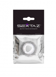 Эластичное эрекционное кольцо с длинными черными «ресничками» - Sextaz - в Абакане купить с доставкой