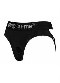 Черные трусики для насадок Heroine Lingerie Harness - size XL - Strap-on-me - купить с доставкой в Абакане